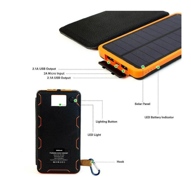 پاوربانک خورشیدی سولار ۴ فولد مدل  Solar4Fold SC15 ظرفیت 20000mAh image gallery