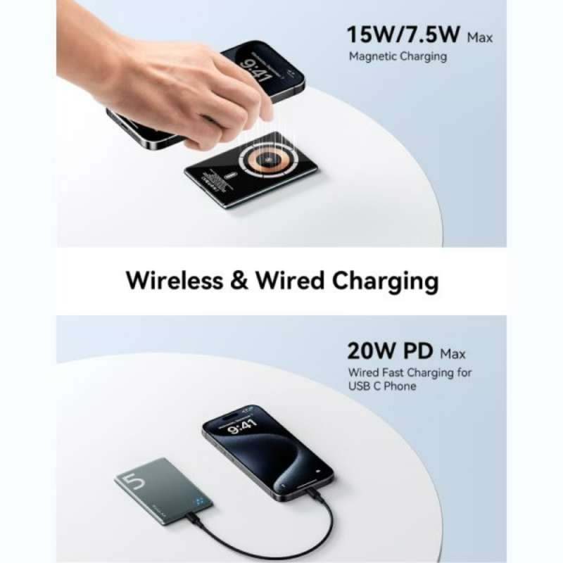 پاوربانک بی‌سیم کولا مدل KUULAA KY-YD67 Glass ظرفیت 5000mAh image gallery
