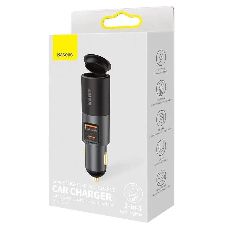شارژر فندکی باسئوس مدل Baseus CCBX-120CX 2in1 image gallery