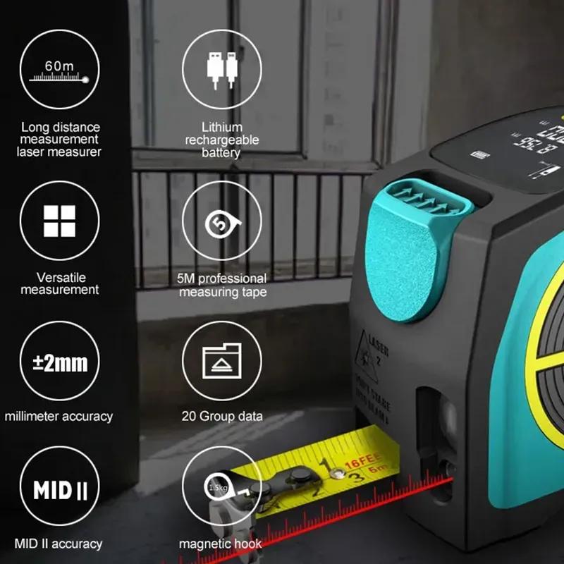 متر لیزری شیائومی مدل xiaomi Mileseey DT10 2in1 image gallery