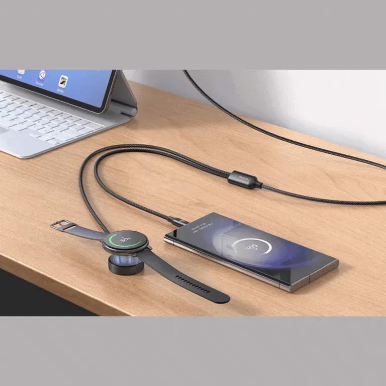 کابل Type-C به Type-C و شارژر گلکسی واچ مک دودو مدل Mcdodo CA-421 Cable Wireless Charger توان 60 وات image gallery