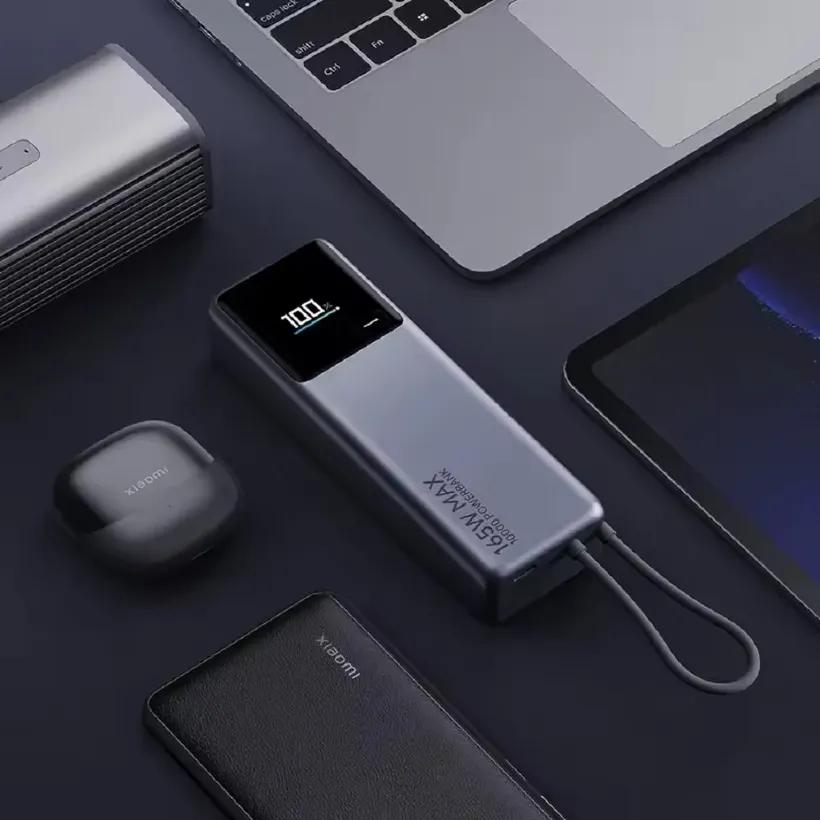 پاوربانک 10000 شیائومی مدل Xiaomi Power Bank PB1165MI توان 165 وات همراه با کابل متصل image gallery