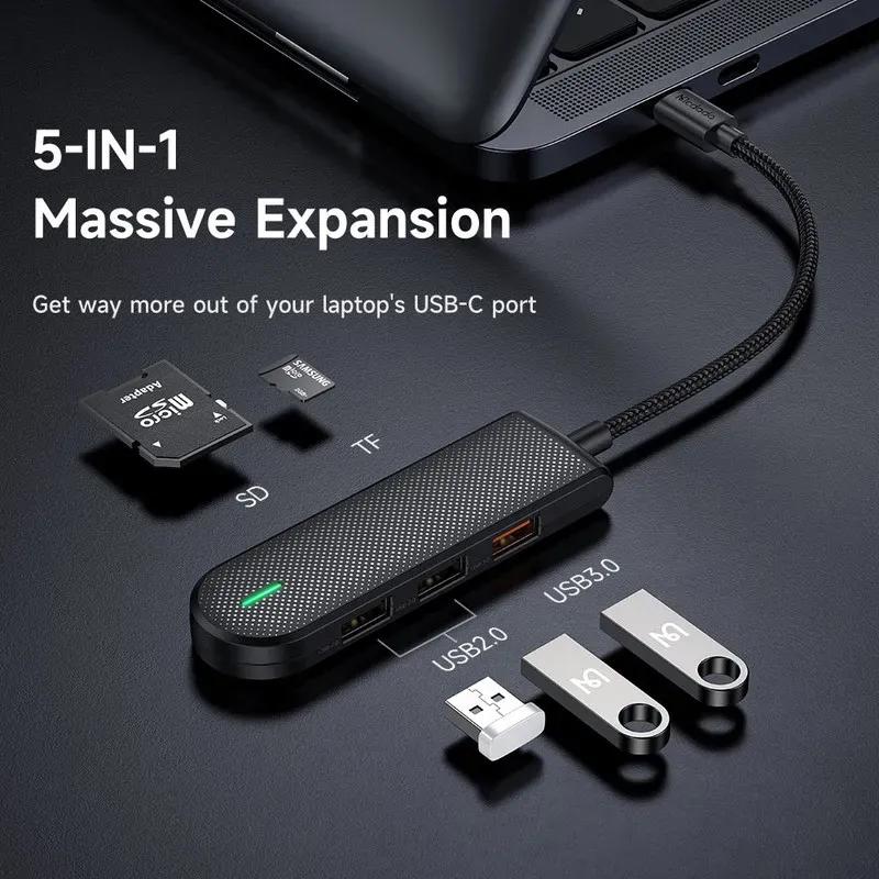 هاب 5 پورت Type C مک دودو مدل Mcdodo HU-1430 5 in 1 USB C HUB image gallery