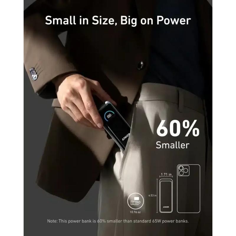 پاوربانک 9600 و شارژر دیواری انکر مدل Anker A1339 Prime Power Bank توان 65 وات همراه با کابل تایپ سی image gallery