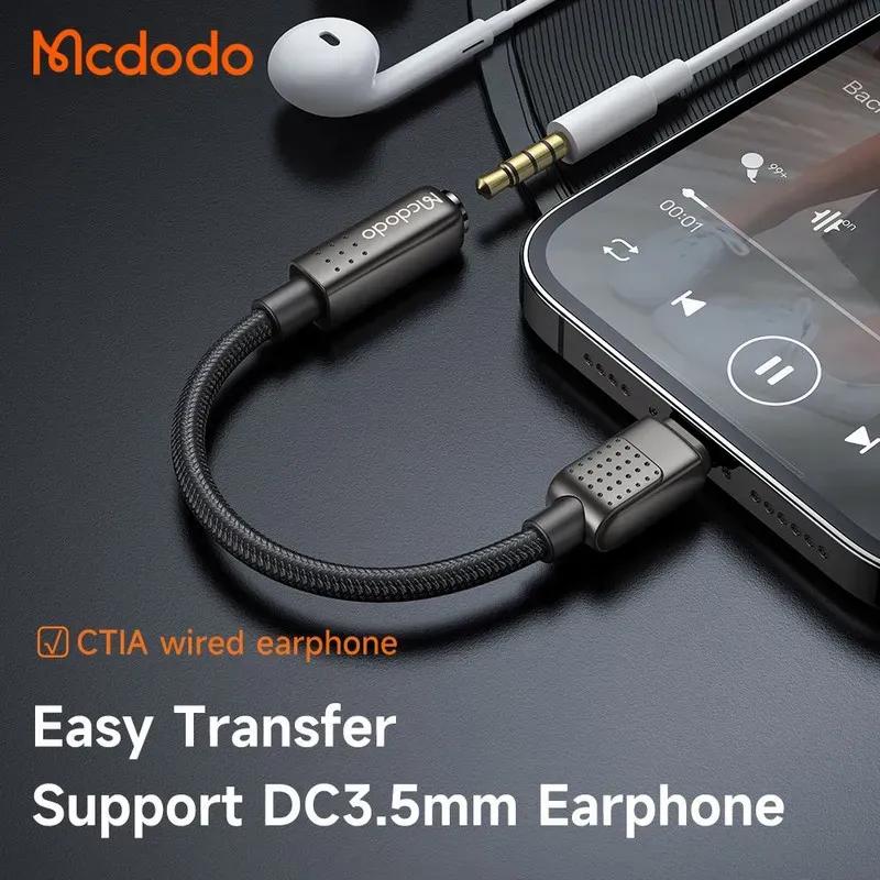 کابل تبدیل لایتنینگ به Aux مک دودو مدل Mcdodo CA-5010 Lightning to Aux image gallery