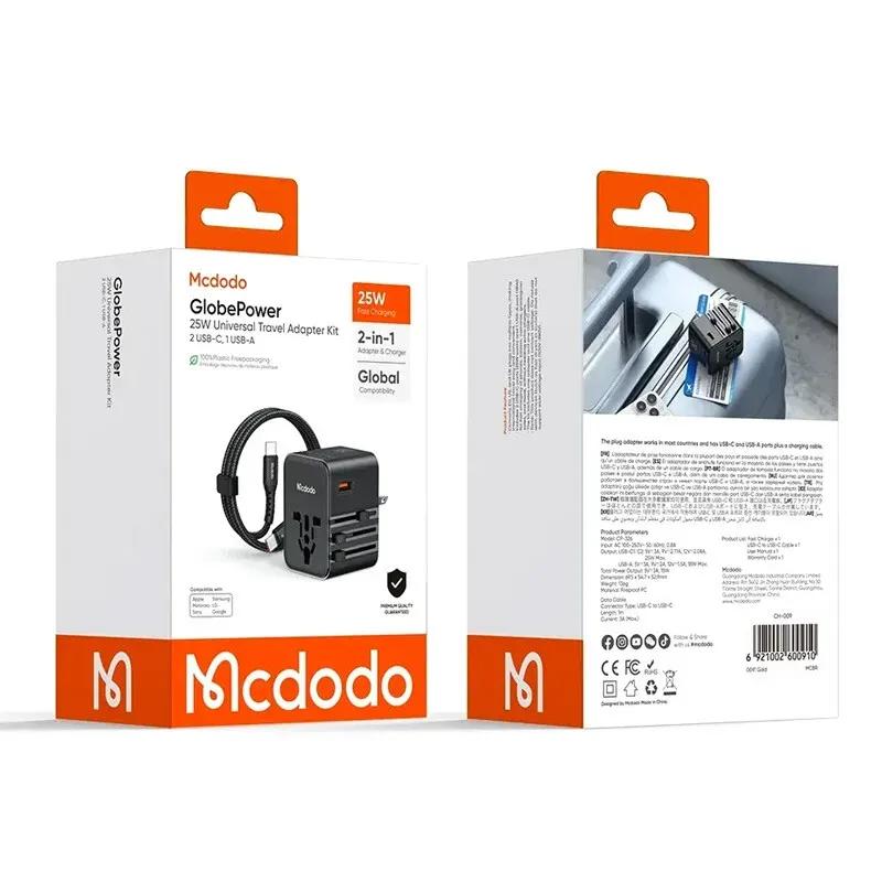شارژر دیواری و مبدل برق مک دودو مدل Mcdodo CP-326 توان 25 وات همراه با کابل image gallery