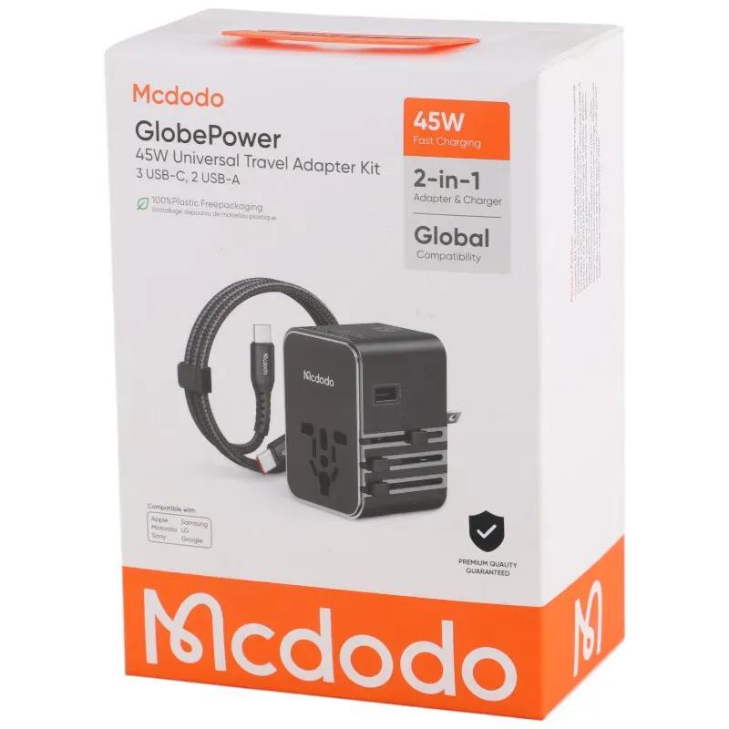 شارژر دیواری و مبدل برق مک دودو مدل Mcdodo CP-327 توان 45 وات همراه با کابل image gallery