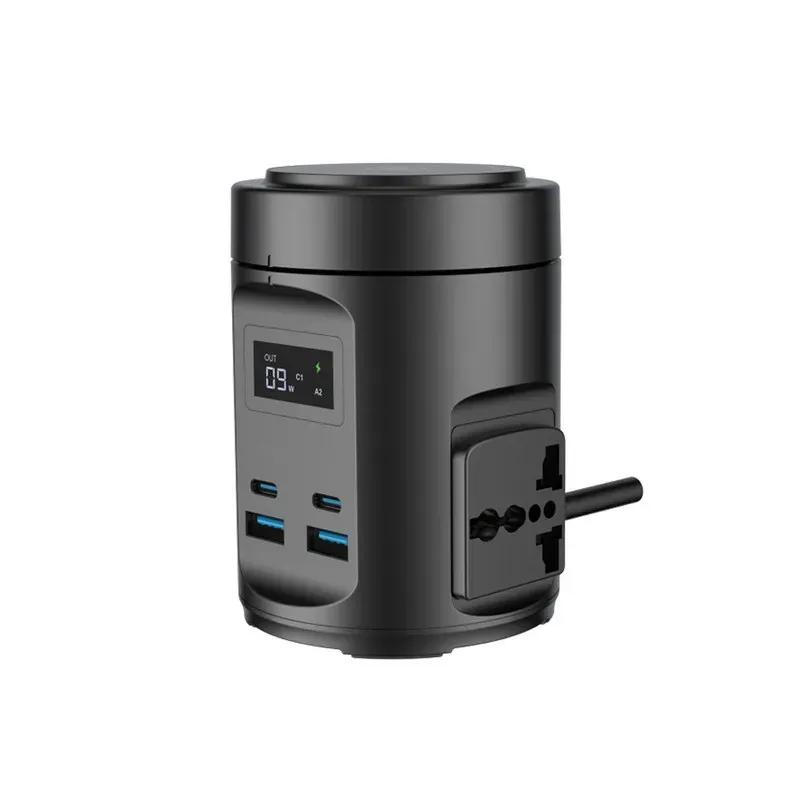 چند راهی برق و شارژر وایرلس مگ سیف پاورولوژی مدل  MagSafe Powerology Hub PWCUQC014 دارای 4 پورت image gallery