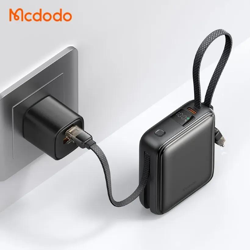 پاوربانک 10000 مک دودو مدل Mcdodo MC-2550 توان 22.5 وات با کابل متصل image gallery
