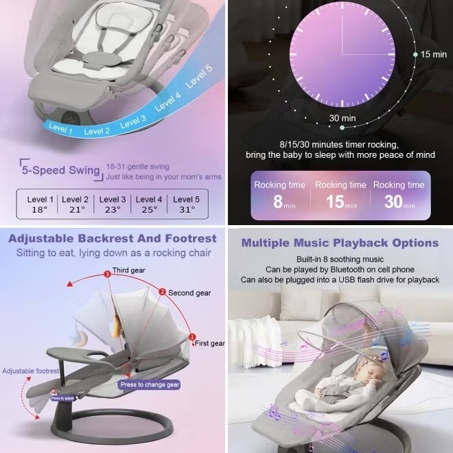 ‫گهواره پاپی پاپا مدل‬ ‫5in1‬ Popypapa image gallery