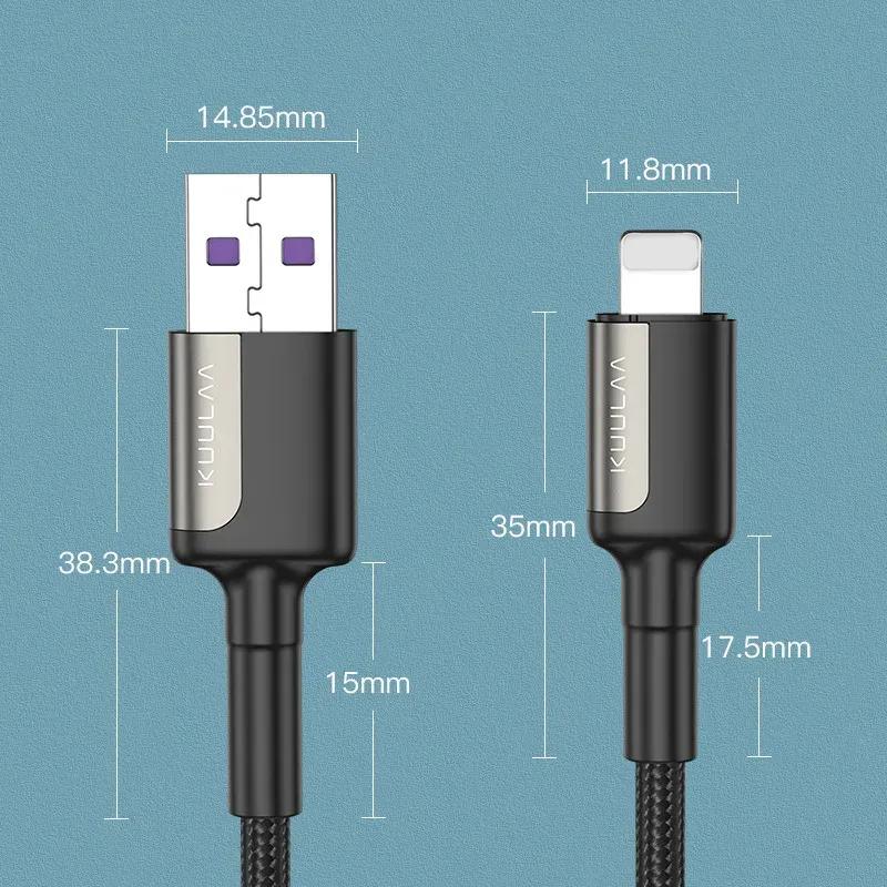 کابل شارژ لایتنینگ کولا مدل Kuulaa KL-X33-L طول 2 متر  12وات  image gallery