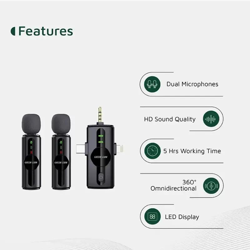 میکروفون بی سیم گرین لاین مدل Green Lion  GM-80X GNGM80XMICBK image gallery