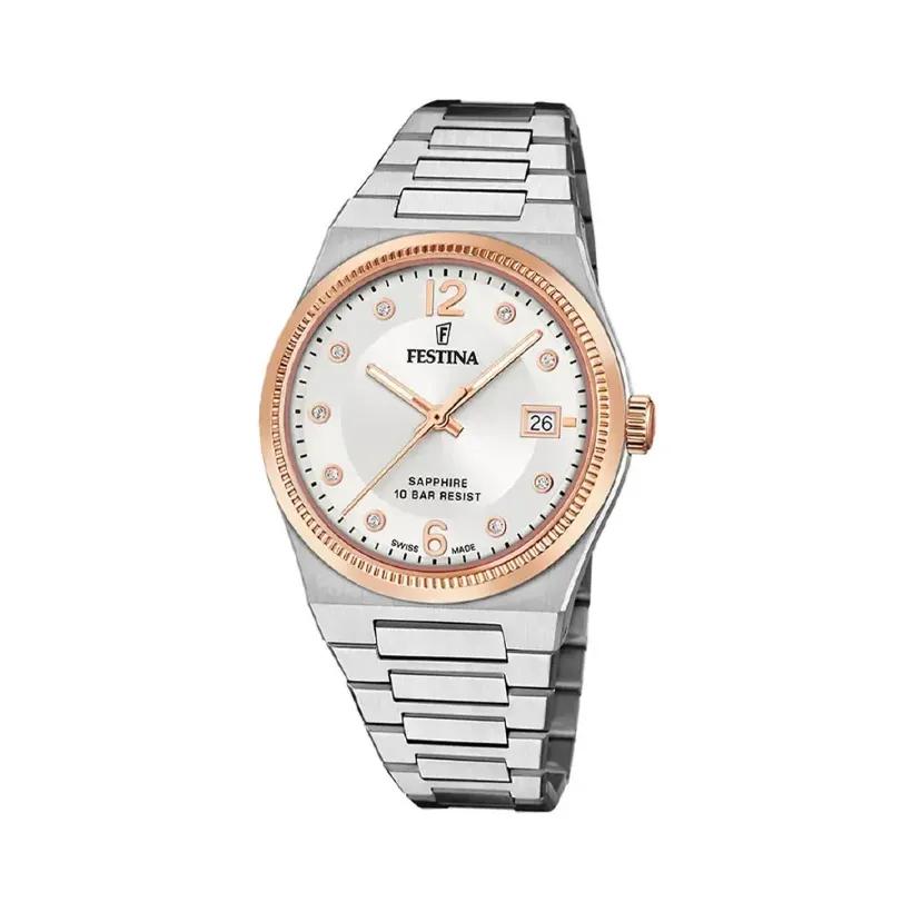 ساعت زنانه عقربه ای نقره ای فستینا مدل festina F20037/1 image gallery