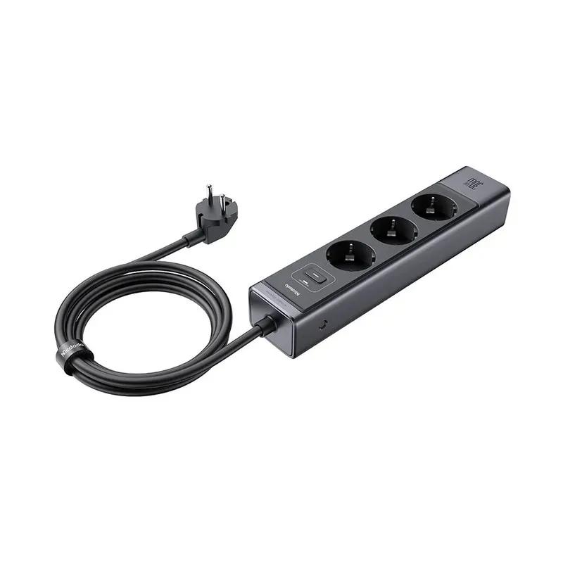 چند راهی برق و شارژر مک دودو مدل CH-062 GaN دارای 3 پورت