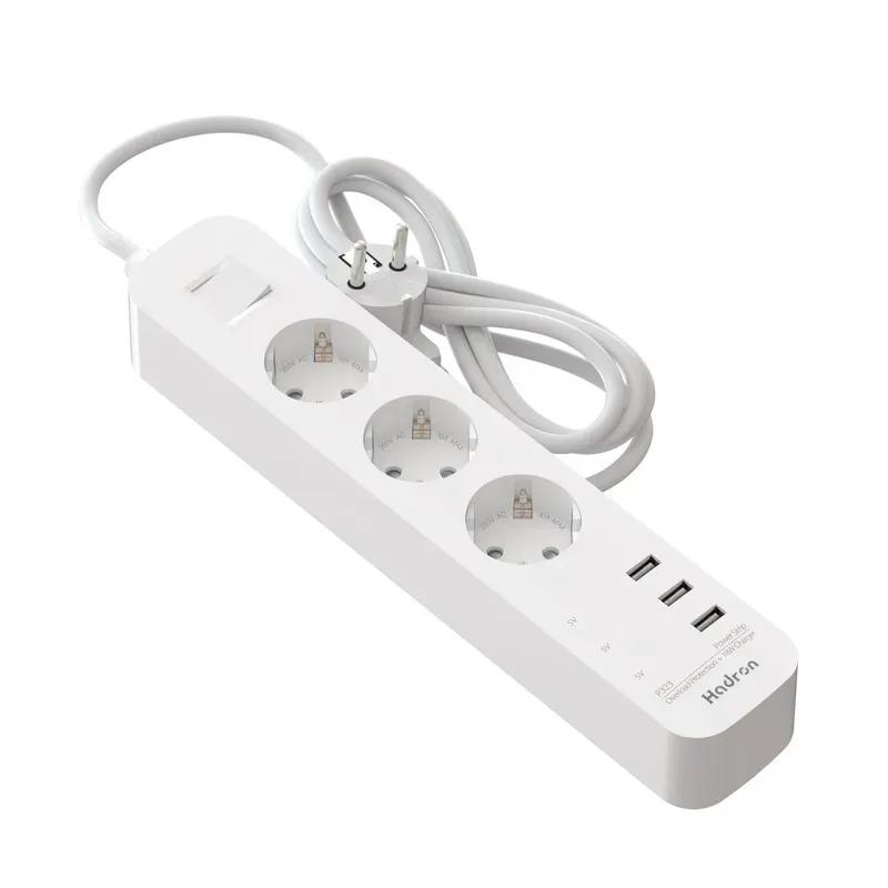 چند راهی برق و شارژر هادرون مدل Hadron P323 دارای 3 پورت