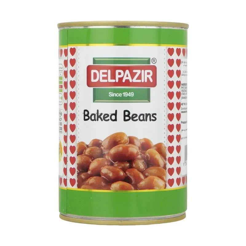کنسرو لوبیا چیتی با سس گوجه فرنگی دلپذیر وزن 420 گرمی (بسته 24 عددی)