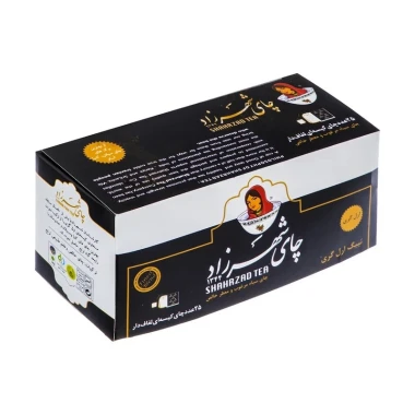 چای سیاه کیسه ای معطر شهرزاد بسته 25 عددی (کارتن 24 بسته‌ای)