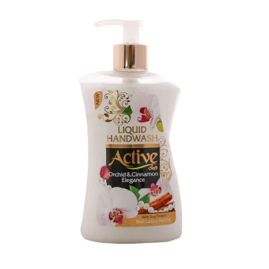 مایع دستشویی اکتیو با رایحه گل ارکیده و دارچین وزن 450 گرمی (کارتن 12 عددی)