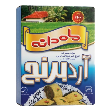آرد برنج ماه دانه وزن 200 گرمی (کارتن 24 جعبه‌ای)