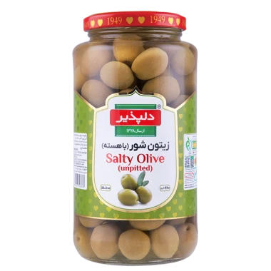 زیتون شور با هسته دلپذیر وزن 660 گرمی (کارتن 12 عددی)