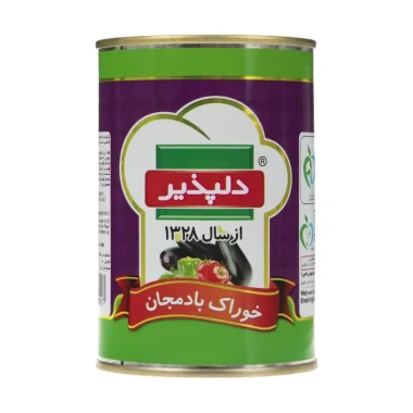 کنسرو خوراک بادمجان دلپذیر وزن 410 گرمی (بسته 24 عددی)