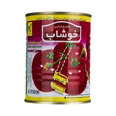 کنسرو رب گوجه فرنگی خوشاب وزن 800 گرمی (بسته 12 عددی)
