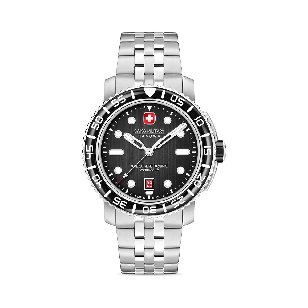 ساعت مردانه بند استیل سوئیس میلیتاری مدل Swiss Military Quartz SMWGH0001702