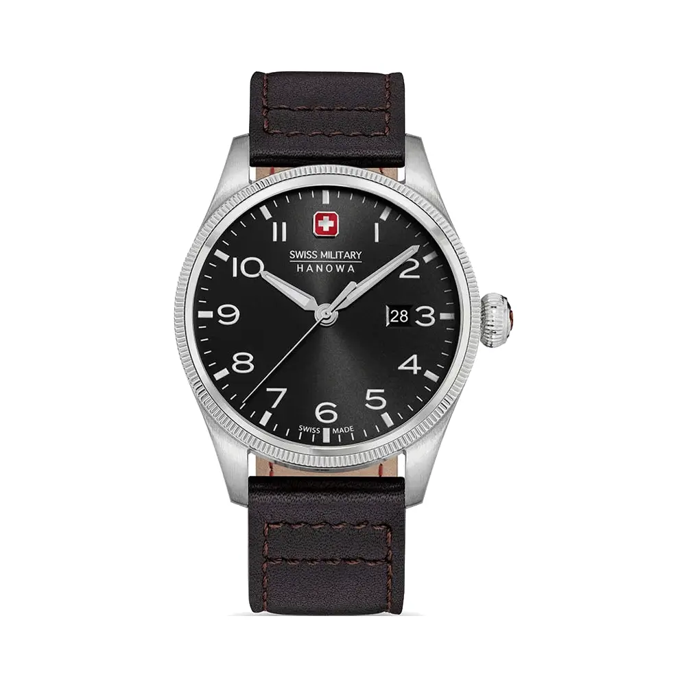 ساعت مردانه بند چرم سوئیس میلیتاری مدل Swiss Military SMWGB0000804