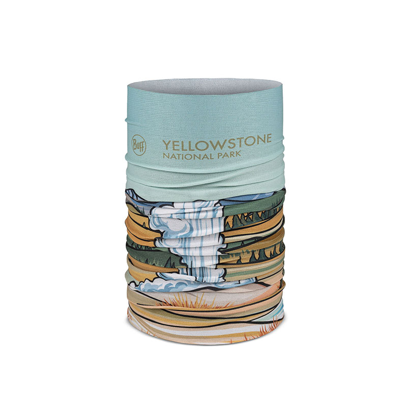 دستمال سر و گردن باف مدل Buff COOLNET UV NATIONAL PARKS YELLOW LOWSTONE